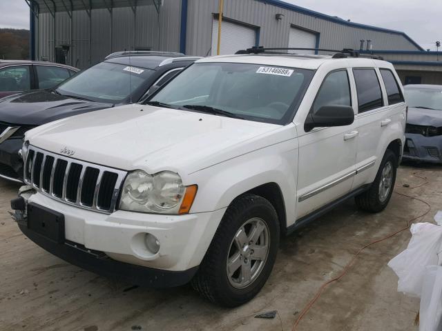 1J8HS58N75C619056 - 2005 JEEP GRAND CHER WHITE photo 2