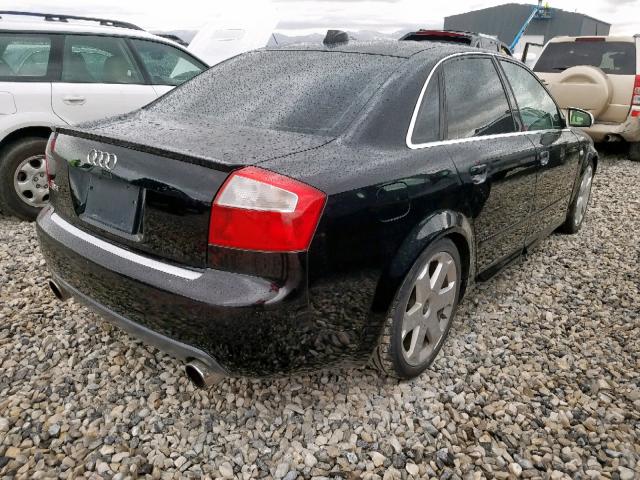 WAUPL68EX4A149084 - 2004 AUDI S4 BLACK photo 4