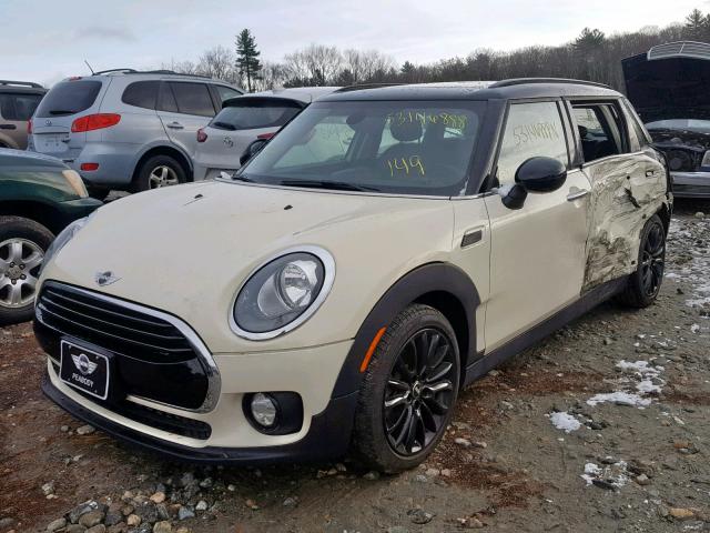 WMWLN5C55G2E29555 - 2016 MINI COOPER CLU WHITE photo 2