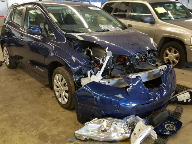 1N4AZ0CP9GC306504 - 2016 NISSAN LEAF S BLUE photo 1