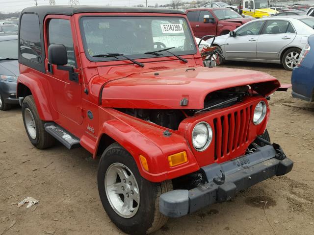 1J4FA39S75P355091 - 2005 JEEP WRANGLER X RED photo 1