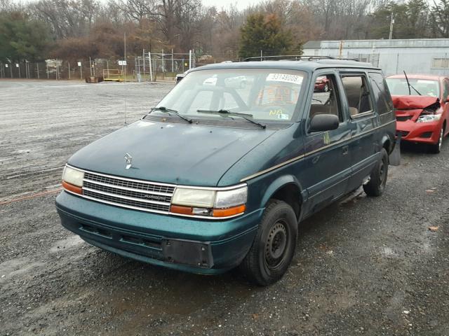 2P4GH2537RR821990 - 1994 PLYMOUTH VOYAGER GREEN photo 2