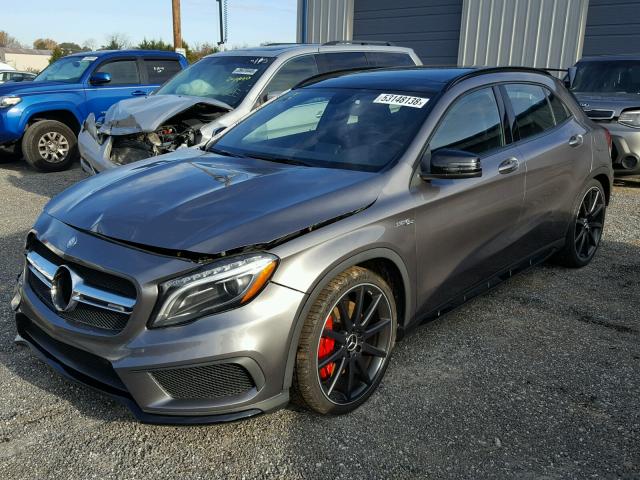 WDDTG5CB6FJ045536 - 2015 MERCEDES-BENZ GLA 45 AMG GRAY photo 2