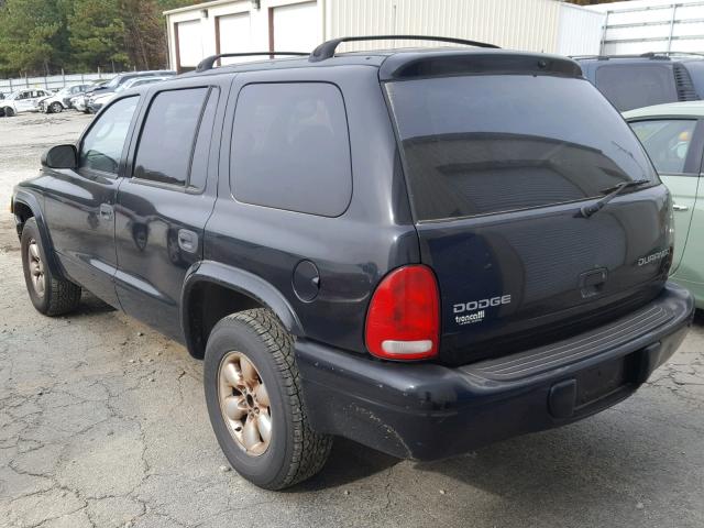 1D4HR38N33F520787 - 2003 DODGE DURANGO SP BLACK photo 3