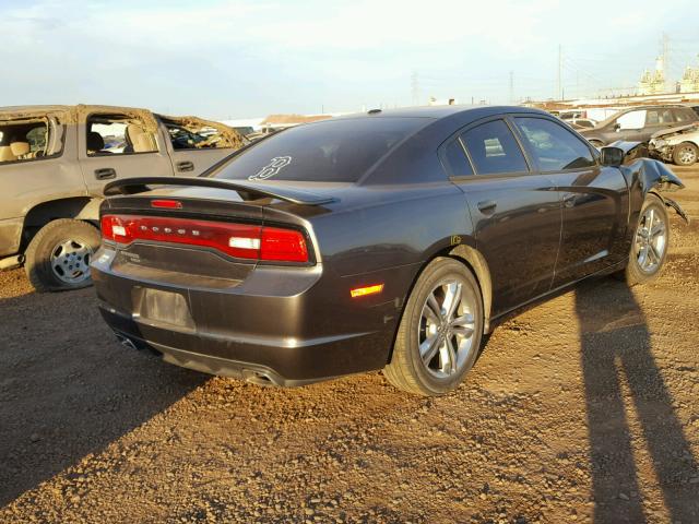 2C3CDXJG3DH678804 - 2013 DODGE CHARGER SX CHARCOAL photo 4