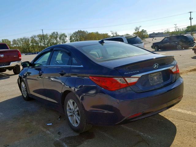 5NPEB4AC5DH575056 - 2013 HYUNDAI SONATA GLS BLUE photo 3