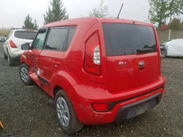 KNDJT2A53D7551800 - 2013 KIA SOUL RED photo 3