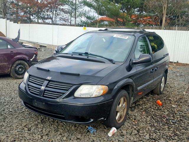 1D4GP45R55B312841 - 2005 DODGE CARAVAN SX BLACK photo 2