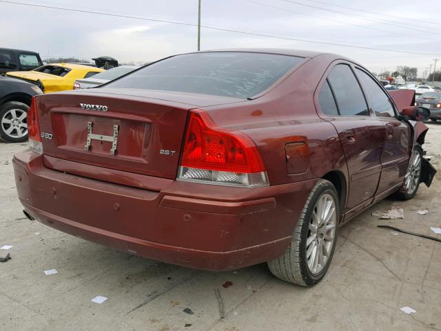 YV1RS592582686324 - 2008 VOLVO S60 2.5T RED photo 4