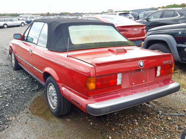 WBABB2302H1943634 - 1987 BMW 325 I AUTO RED photo 3