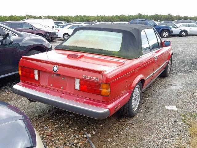 WBABB2302H1943634 - 1987 BMW 325 I AUTO RED photo 4