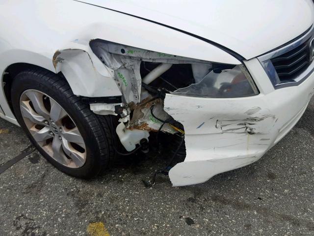 1HGCP26828A094147 - 2008 HONDA ACCORD EXL WHITE photo 9