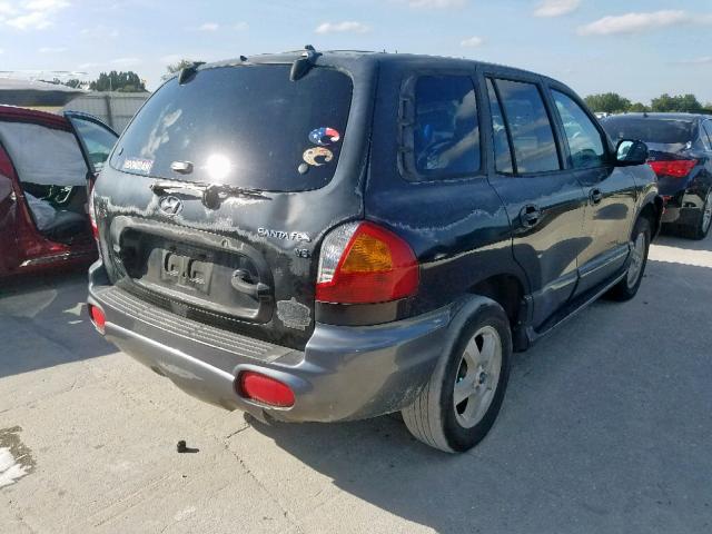 KM8SC13D04U741490 - 2004 HYUNDAI SANTA FE G BLACK photo 4