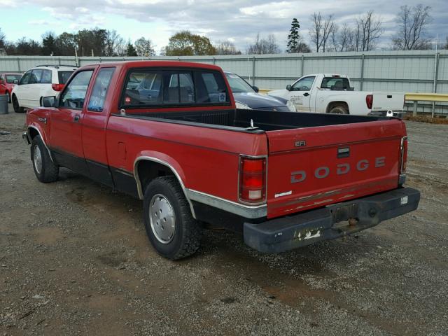 1B7GL23X0LS632743 - 1990 DODGE DAKOTA RED photo 3