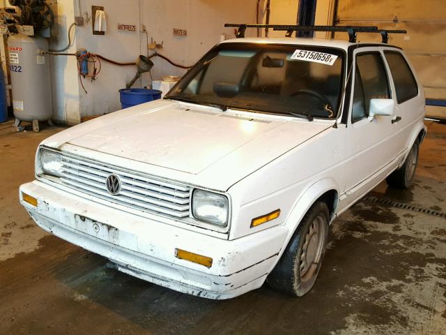 1VWAG017XGV042035 - 1986 VOLKSWAGEN GOLF WHITE photo 2