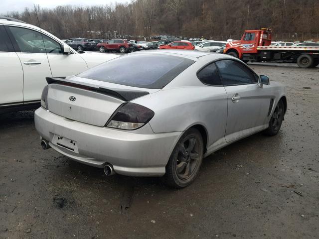 KMHHM65D26U226401 - 2006 HYUNDAI TIBURON GS SILVER photo 4