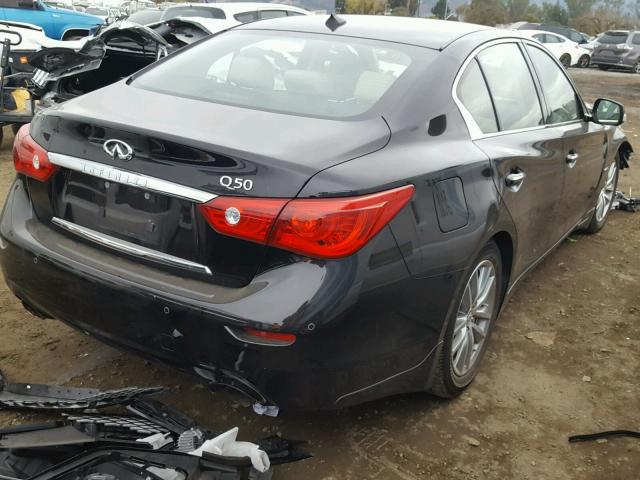 JN1AV7AP3EM691523 - 2014 INFINITI Q50 HYBRID BLACK photo 4