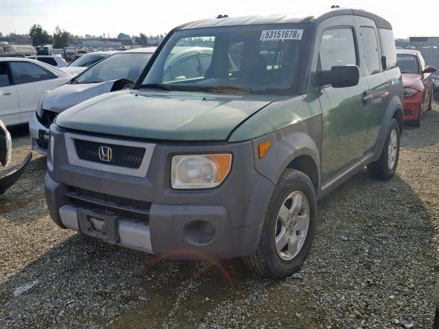 5J6YH27603L041730 - 2003 HONDA ELEMENT EX GREEN photo 2