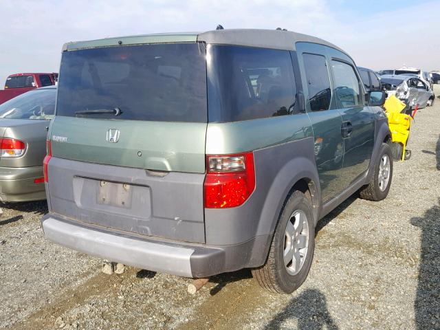 5J6YH27603L041730 - 2003 HONDA ELEMENT EX GREEN photo 4