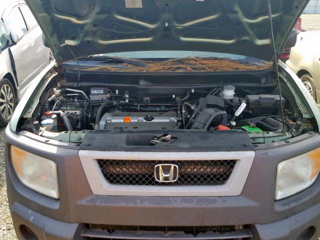 5J6YH27603L041730 - 2003 HONDA ELEMENT EX GREEN photo 7