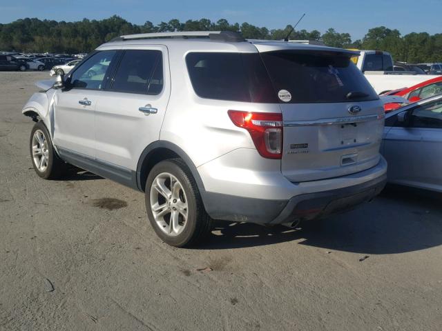 1FM5K7F89EGB28253 - 2014 FORD EXPLORER L SILVER photo 3