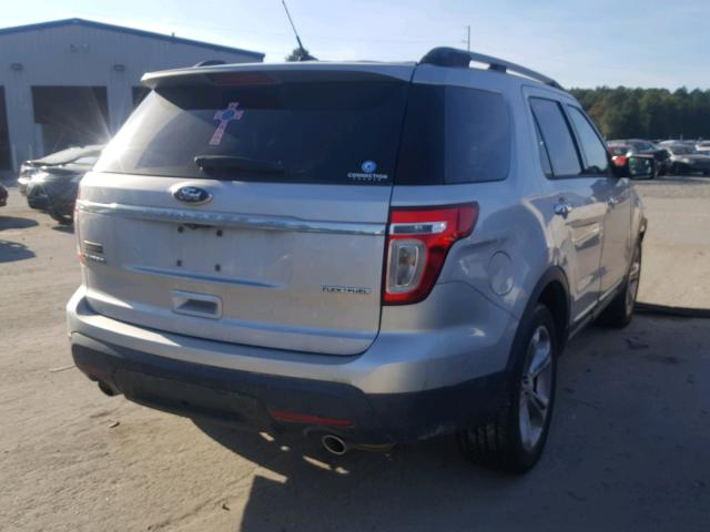 1FM5K7F89EGB28253 - 2014 FORD EXPLORER L SILVER photo 4