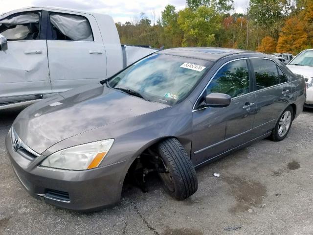 1HGCM56807A205187 - 2007 HONDA ACCORD EX GRAY photo 2