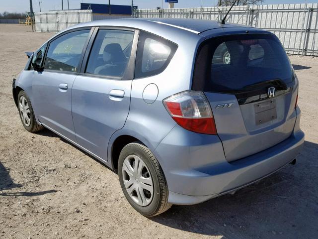 JHMGE8H34BC013377 - 2011 HONDA FIT BLUE photo 3