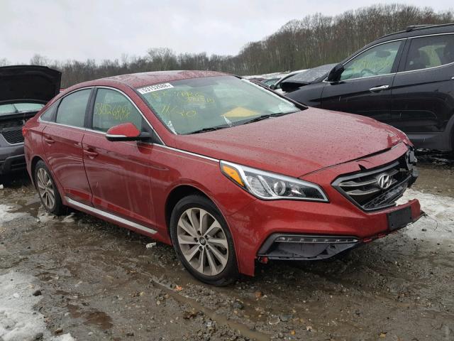 5NPE34AF3FH081059 - 2015 HYUNDAI SONATA SPO RED photo 1