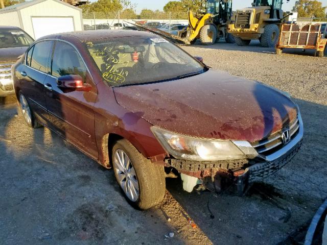 1HGCR3F82DA002626 - 2013 HONDA ACCORD EXL MAROON photo 1