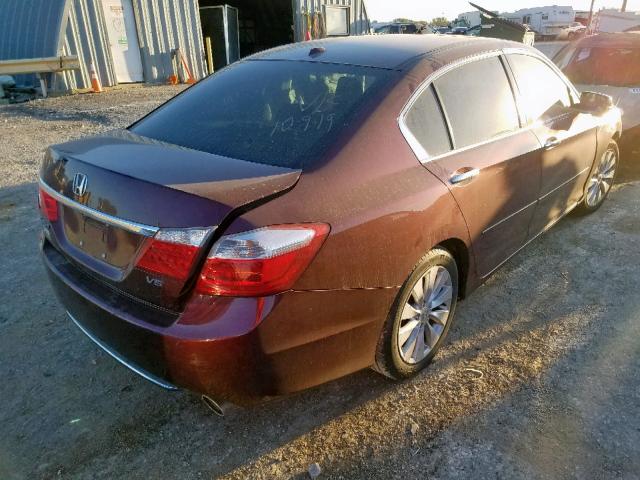 1HGCR3F82DA002626 - 2013 HONDA ACCORD EXL MAROON photo 4