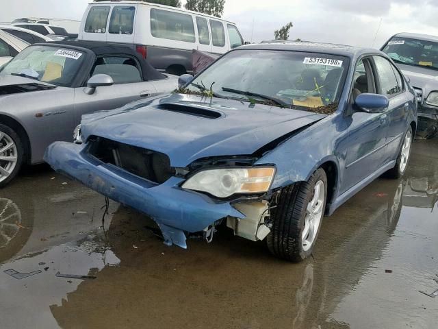 4S3BL676564216182 - 2006 SUBARU LEGACY GT BLUE photo 2