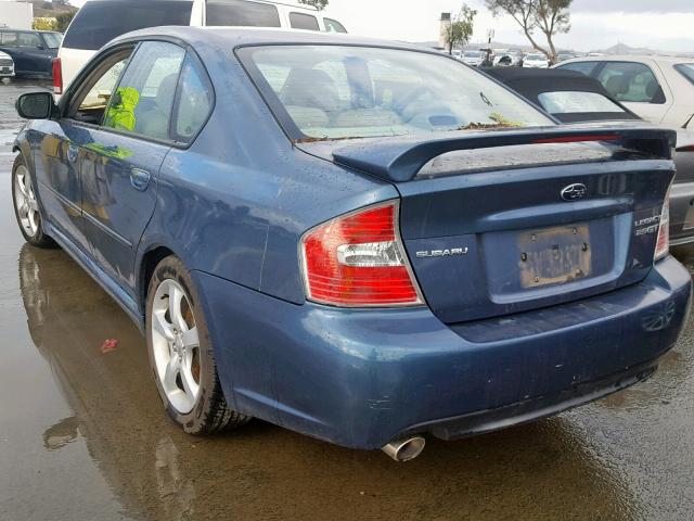 4S3BL676564216182 - 2006 SUBARU LEGACY GT BLUE photo 3