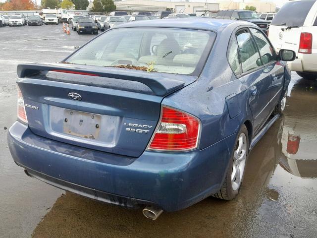 4S3BL676564216182 - 2006 SUBARU LEGACY GT BLUE photo 4