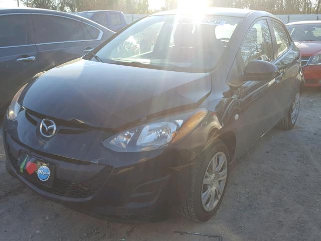 JM1DE1KY6C0146936 - 2012 MAZDA MAZDA2 BLACK photo 2