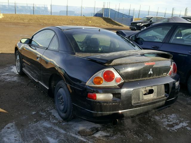 4A3AC74H14E601928 - 2004 MITSUBISHI ECLIPSE GT BLACK photo 3