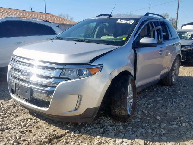 2FMDK3JC4EBA57647 - 2014 FORD EDGE SEL SILVER photo 2