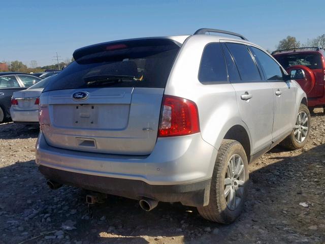 2FMDK3JC4EBA57647 - 2014 FORD EDGE SEL SILVER photo 4