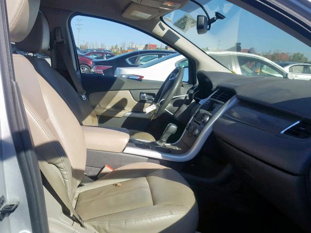 2FMDK3JC4EBA57647 - 2014 FORD EDGE SEL SILVER photo 5