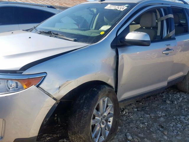 2FMDK3JC4EBA57647 - 2014 FORD EDGE SEL SILVER photo 9