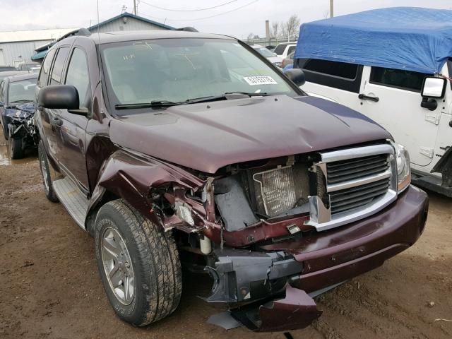 1D4HB58DX4F215506 - 2004 DODGE DURANGO LI BURGUNDY photo 1