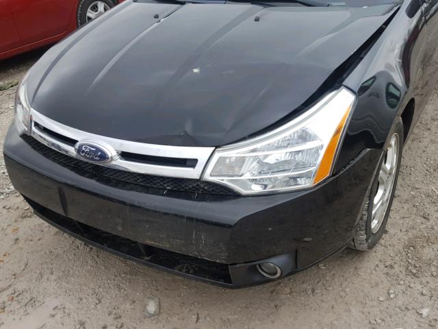 1FAHP36N99W236827 - 2009 FORD FOCUS SES BLACK photo 9