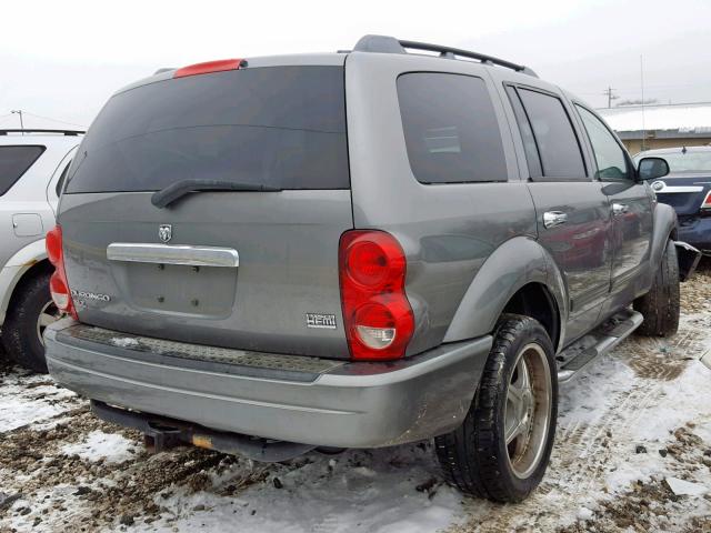 1D4HB48D75F538794 - 2005 DODGE DURANGO SL GRAY photo 4