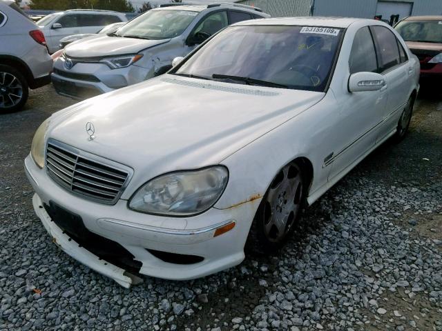 WDBNG76J13A369781 - 2003 MERCEDES-BENZ S 600 WHITE photo 2