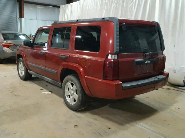 1J8HH48N76C212655 - 2006 JEEP COMMANDER RED photo 3