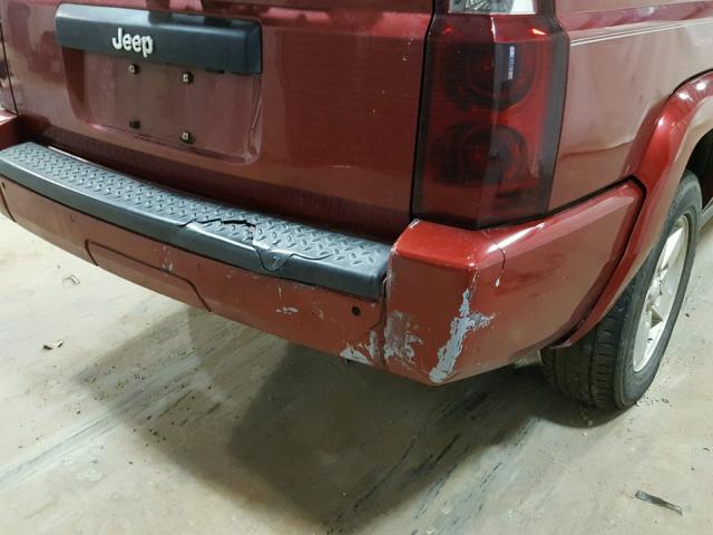 1J8HH48N76C212655 - 2006 JEEP COMMANDER RED photo 9