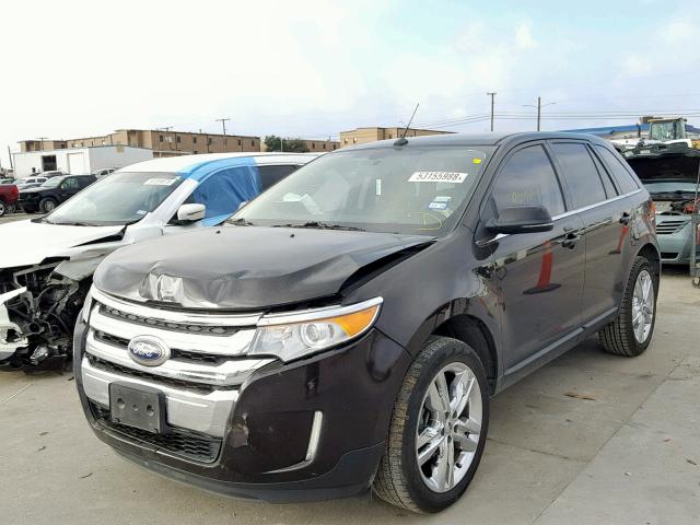 2FMDK3KC0DBB43843 - 2013 FORD EDGE LIMIT BLACK photo 2