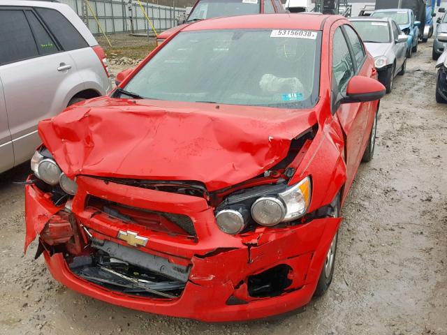 1G1JA5SH7F4183036 - 2015 CHEVROLET SONIC LS RED photo 2