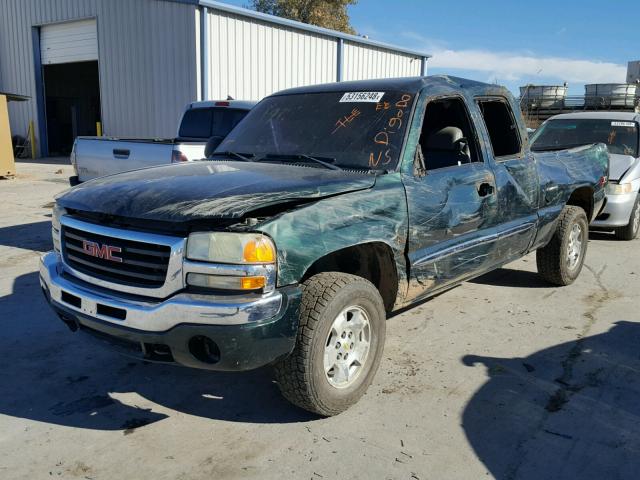 2GTEK19T841322933 - 2004 GMC NEW SIERRA GREEN photo 2