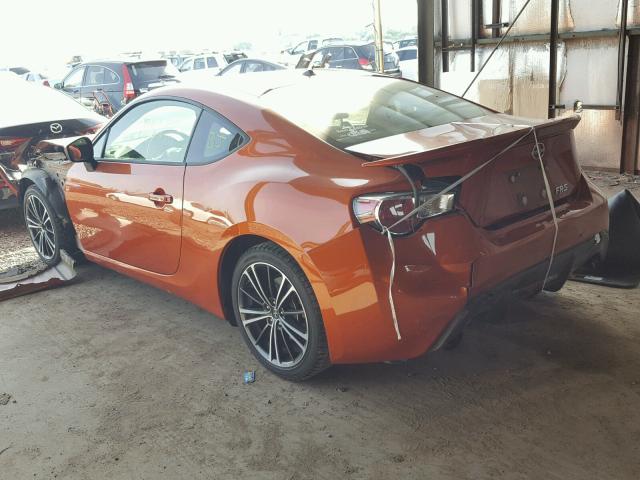 JF1ZNAA15D1726450 - 2013 TOYOTA SCION FR-S ORANGE photo 3